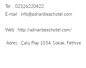 Adrian Beach Hotel iletiim bilgileri
